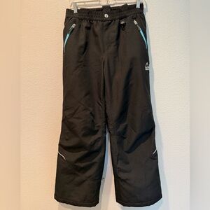Gerry Black Kids Snow-pants with Blue Accents